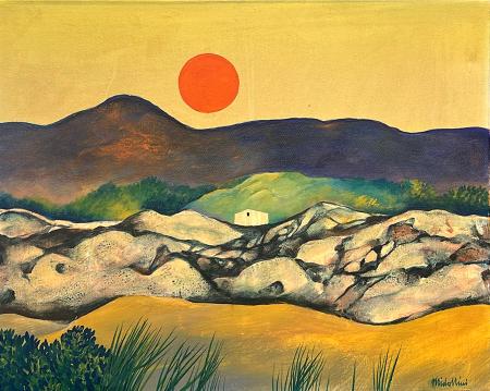 Quadro di Sirio Midollini Paesaggio  - olio tela 